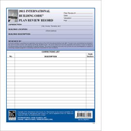 2015 International Building Code Plan Review Records  (Cover Image)