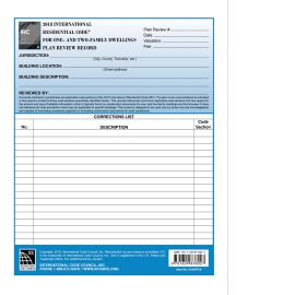 2018 International Residential Code Plan Review Records (Cover Image)
