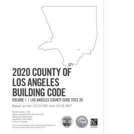 2020 County of Los Angeles Building Code (2 Volumes) - Amendments only