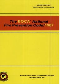1987 BOCA National Fire Prevention Code cover image