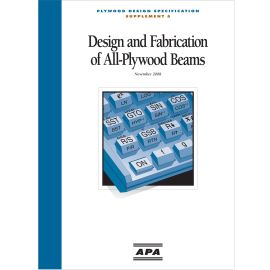 APA PDS Supplement 5--08 Design and Fabrication of All-plywood Beams (revised 2008) cover image