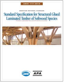 ANSI 117-2010 Standard Specification for Structural Glued Laminated Timber of Softwood Species cover image