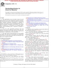 ASTM C476—10 Standard Specification for Grout for Masonry image